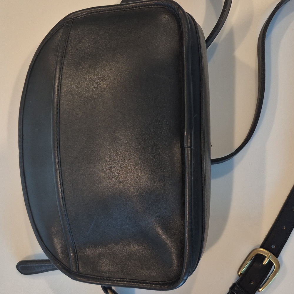 Vintage Laura Ashey Leather Black Crossbody Bag - Picture 5 of 16